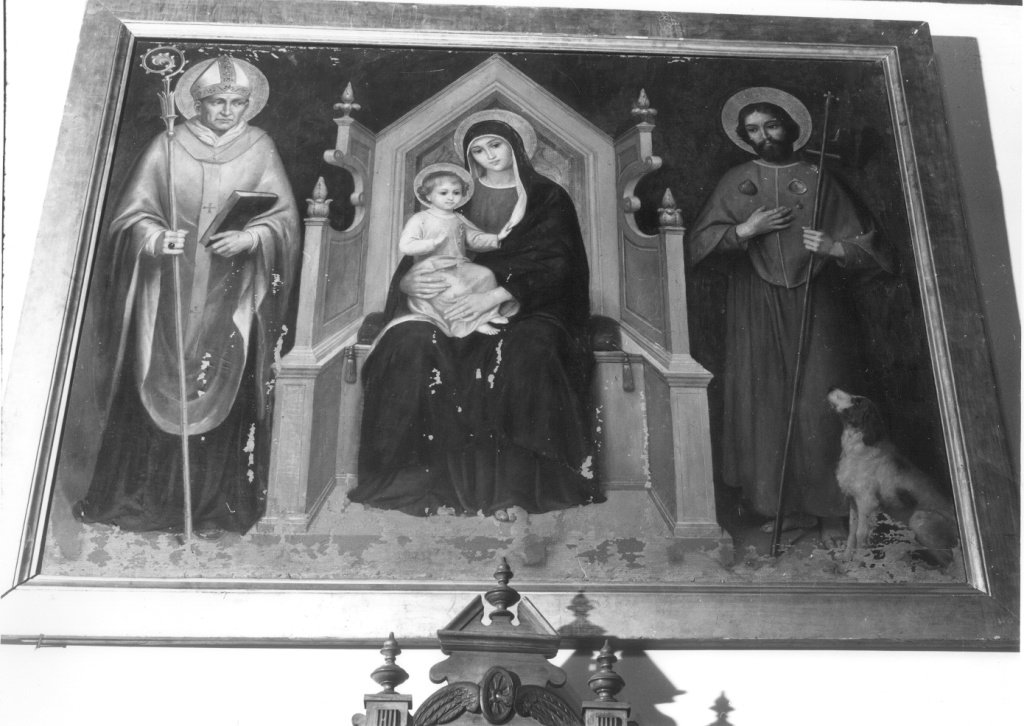 Madonna con Bambino in trono tra s. Rocco e s. Agostino (dipinto) - ambito puris